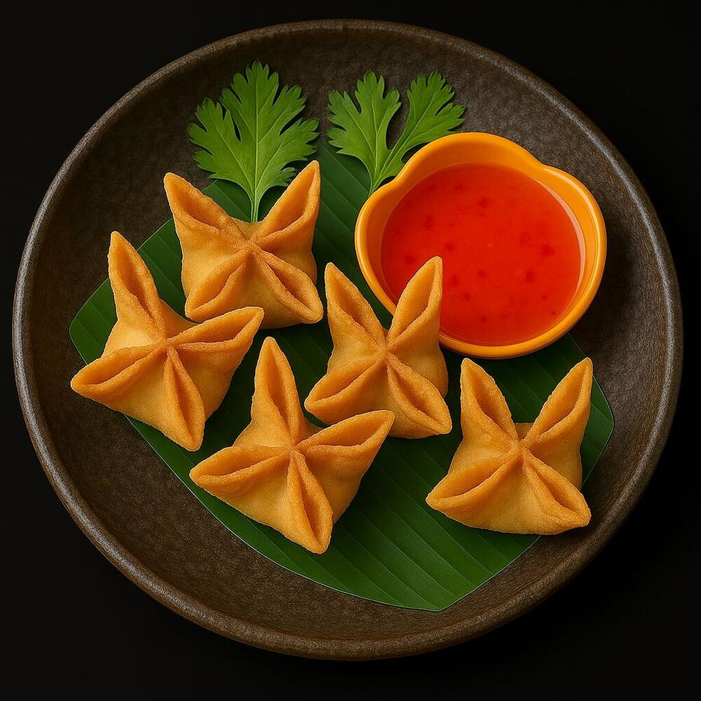 Crab Rangoon(5) 炸蟹角(甜酸汁)